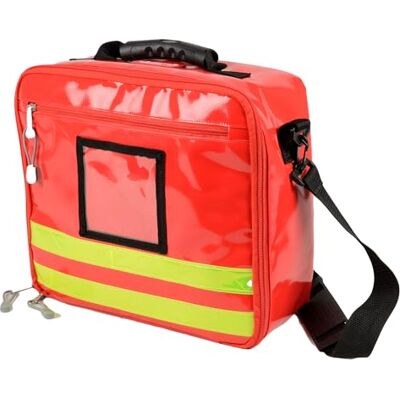 GIMA Sac d'urgence CUBO pour sauveteurs vide, en polyester, revêtu de PVC, couleur rouge, dimensions 28 x 34 x 13 cm, avec bandoulière, poche zippée intérieure et extérieure et 2 sacs à main amovibles GIMA Sac d'urgence CUBO pour sauveteurs vide, en polyester, revêtu de PVC, couleur rouge, dimensions 28 x 34 x 13 cm, avec bandoulière, poche zippée intérieure et extérieure et 2 sacs à main amovibles