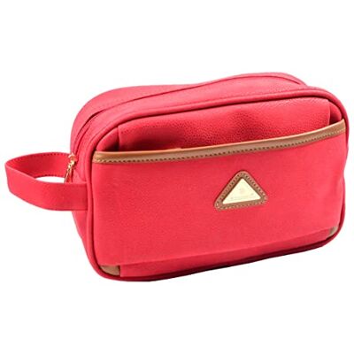 A1 FASHION GOODS A282 Trousse de toilette de voyage en similicuir Vert camel Rouge, Rouge, M, Trousse de toilette A1 FASHION GOODS A282 Trousse de toilette de voyage en similicuir Vert camel Rouge, Rouge, M, Trousse de toilette
