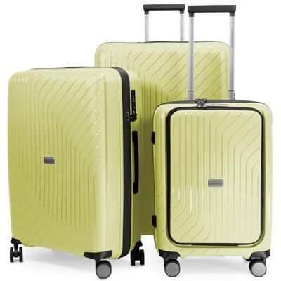 Hauptstadtkoffer TXL Set de Valises 3 Pièces S M L, Valises Rigides avec Serrure TSA, Set Trolley 4 Roues, Valise Cabine 55 cm avec Compartiment Ordinateur, Lime Hauptstadtkoffer TXL Set de Valises 3 Pièces S M L, Valises Rigides avec Serrure TSA, Set Trolley 4 Roues, Valise Cabine 55 cm avec Compartiment Ordinateur, Lime