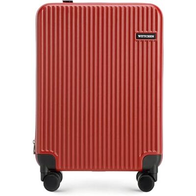 WITTCHEN FLEXI Line Valise cabine extensible Bagages à main Sac cabine Petite valise en polycarbonate Serrure à combinaison TSA Quatre roues doubles Manche télescopique en aluminium Taille S Rouge WITTCHEN FLEXI Line Valise cabine extensible Bagages à main Sac cabine Petite valise en polycarbonate Serrure à combinaison TSA Quatre roues doubles Manche télescopique en aluminium Taille S Rouge