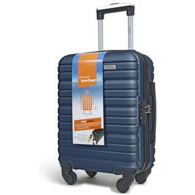 KINSTON Valise Cabine pour EasyJet 4 Roues Détachables Taille LowCost Bagage à Main Léger et Durable, Roues Pivotantes Amovibles Démontable Bleu KINSTON Valise Cabine pour EasyJet 4 Roues Détachables Taille LowCost Bagage à Main Léger et Durable, Roues Pivotantes Amovibles Démontable Bleu