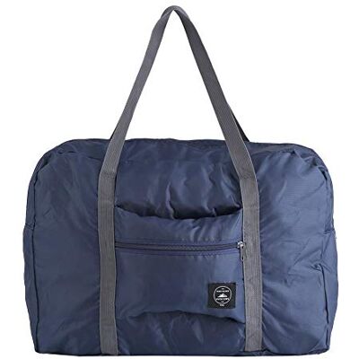 Fdit Grand Sac pliable Sac de voyage Sac de rangement de bagage léger organisateur pour week-end voyage camping sac de magasinage (Bleu foncé) Fdit Grand Sac pliable Sac de voyage Sac de rangement de bagage léger organisateur pour week-end voyage camping sac de magasinage (Bleu foncé)