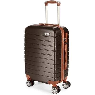 BRUBAKER Mallette Paris Valise Trolley avec Serrure à Numéro, 4 Roues et Poignées Confortables 37 x 56 x 22 cm Valise à Roulettes Dure ABS (M Marron et Marron Clair) BRUBAKER Mallette Paris Valise Trolley avec Serrure à Numéro, 4 Roues et Poignées Confortables 37 x 56 x 22 cm Valise à Roulettes Dure ABS (M Marron et Marron Clair)