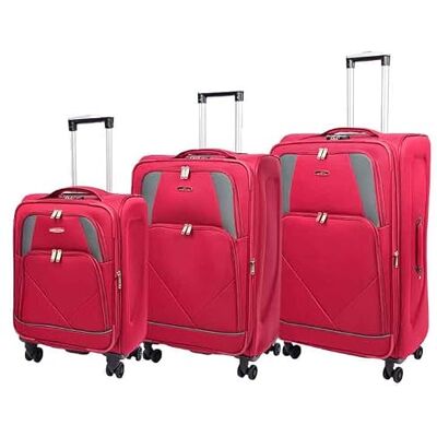 House Of Leather Valise de voyage souple à quatre roues Columbia, bordeaux, Full Set x3 (C-M-L), SoftsideBagage à roulettes pivotantes House Of Leather Valise de voyage souple à quatre roues Columbia, bordeaux, Full Set x3 (C-M-L), SoftsideBagage à roulettes pivotantes