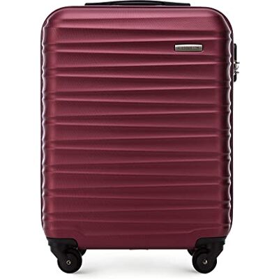 WITTCHEN Valise de voyage Bagage à main cabine rigide ABS 4 roulettes pivotantes Serrure à combinaison Poignée télescopique GROOVE Line Taille S Bourgogne Brussels Airlines/Ryanair/TUI fly Belgium WITTCHEN Valise de voyage Bagage à main cabine rigide ABS 4 roulettes pivotantes Serrure à combinaison Poignée télescopique GROOVE Line Taille S Bourgogne Brussels Airlines/Ryanair/TUI fly Belgium