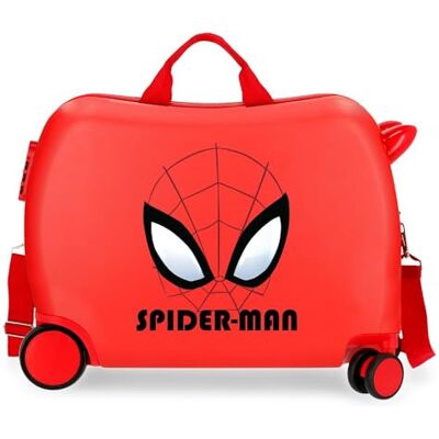 Marvel Disney Spiderman Authentic Valise de cabine, bagage à main, fabriquée en ABS, matériau résistant et léger, quatre roues doubles à rotation multidirectionnelle, fermeture numérique, rouge, Marvel Disney Spiderman Authentic Valise de cabine, bagage à main, fabriquée en ABS, matériau résistant et léger, quatre roues doubles à rotation multidirectionnelle, fermeture numérique, rouge,