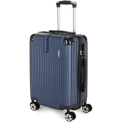 BRUBAKER Mallette London Valise de Voyage avec Serrure à Numéro, 4 Roues et Poignées de Transport Confortables 37 x 56 x 22 cm ABS Trolley Valise Cabine Rigide à Roulettes (M Bleu) BRUBAKER Mallette London Valise de Voyage avec Serrure à Numéro, 4 Roues et Poignées de Transport Confortables 37 x 56 x 22 cm ABS Trolley Valise Cabine Rigide à Roulettes (M Bleu)