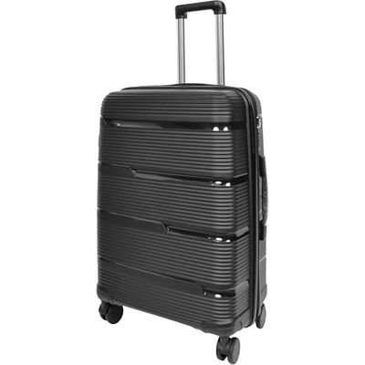 House Of Leather Pathfinder Valise rigide à quatre roues, Noir , M, Bagage rigide extensible avec roulettes pivotantes House Of Leather Pathfinder Valise rigide à quatre roues, Noir , M, Bagage rigide extensible avec roulettes pivotantes
