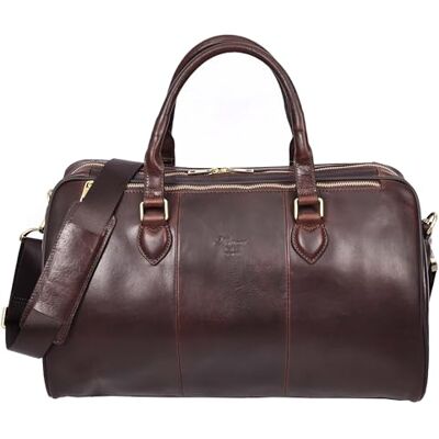 House Of Leather Sac fourre-tout de voyage en cuir véritable Cornwall Taille cabine, marron, M, Sac de voyage House Of Leather Sac fourre-tout de voyage en cuir véritable Cornwall Taille cabine, marron, M, Sac de voyage