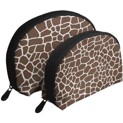 KEDDJI Lot de 2 trousses de maquillage avec motif girafe, coquillage pour femme, petite porte-monnaie, trousse de toilette, trousse de maquillage, comme sur l'image, One Size, Pochette à monnaie KEDDJI Lot de 2 trousses de maquillage avec motif girafe, coquillage pour femme, petite porte-monnaie, trousse de toilette, trousse de maquillage, comme sur l'image, One Size, Pochette à monnaie