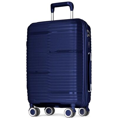 POSH Valise Cabine 55x40x23 cm Rigide légère 2,5 kg en polypropylène Trolley 37L avec Doubles Roues silencieuses 360° Bagage Cabine de Voyage Robuste avec Serrure TSA POSH Valise Cabine 55x40x23 cm Rigide légère 2,5 kg en polypropylène Trolley 37L avec Doubles Roues silencieuses 360° Bagage Cabine de Voyage Robuste avec Serrure TSA