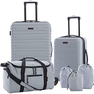 Travelers Club Set de Bagages et Accessoires de Voyage Orion 6 Pièces, Gris Travelers Club Set de Bagages et Accessoires de Voyage Orion 6 Pièces, Gris