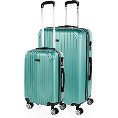 ITACA Valises. Lot de Valise Rigides 4 Roulettes Valise Grande Taille, Valise soute Avion, Bagages pour Voyages.Ensemble Valise Voyage. Verrouillage à Combinaison, Acquamarijn ITACA Valises. Lot de Valise Rigides 4 Roulettes Valise Grande Taille, Valise soute Avion, Bagages pour Voyages.Ensemble Valise Voyage. Verrouillage à Combinaison, Acquamarijn