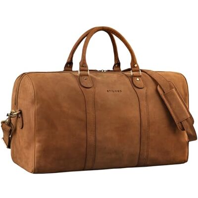 STILORD "Vivaldo" Spacieux Sac de Voyage Cuir Vintage Sac Homme Bandouliere Élégant Sac de Sport Femme Travel Bag Grand Bagage à Main Cuir Véritable Couleur:tan marron scuro STILORD "Vivaldo" Spacieux Sac de Voyage Cuir Vintage Sac Homme Bandouliere Élégant Sac de Sport Femme Travel Bag Grand Bagage à Main Cuir Véritable Couleur:tan marron scuro