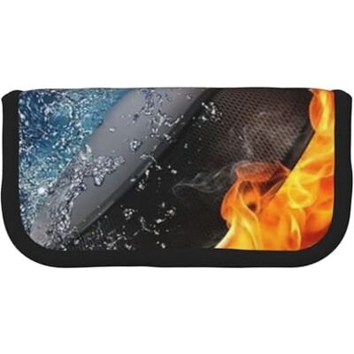 YUNWEIKEJI Trousse à crayons en toile de grande capacité, motif feu de hockey sur glace, comme sur l'image, One Size, Organiseur de sac YUNWEIKEJI Trousse à crayons en toile de grande capacité, motif feu de hockey sur glace, comme sur l'image, One Size, Organiseur de sac