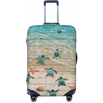 COMAAM Housse de protection élastique pour coffre à bagages de 45,7 à 81,3 cm, Étoile de mer tortue de mer, Medium COMAAM Housse de protection élastique pour coffre à bagages de 45,7 à 81,3 cm, Étoile de mer tortue de mer, Medium
