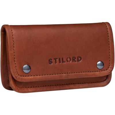 STILORD "Kingston" Vintage Pochette à Tabac Cuir Blague à Tabac Étui à Tabac Hommes et Femmes Pochette pour Cigarette avec Compartiment Pour Filtres Couleur:Cognac Marron STILORD "Kingston" Vintage Pochette à Tabac Cuir Blague à Tabac Étui à Tabac Hommes et Femmes Pochette pour Cigarette avec Compartiment Pour Filtres Couleur:Cognac Marron