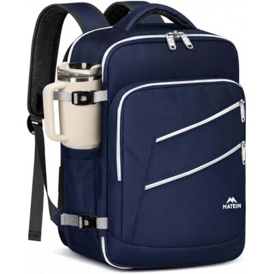 MATEIN Ryanair bagage cabine 40x30x20 avec compartiment étanche Sac à dos de voyage bagage cabine avion avec compartiment pour ordinateur portable, sac à dos 40x30x20, bleu MATEIN Ryanair bagage cabine 40x30x20 avec compartiment étanche Sac à dos de voyage bagage cabine avion avec compartiment pour ordinateur portable, sac à dos 40x30x20, bleu