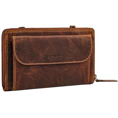 STILORD "Monica" Femmes Portefeuille en cuir avec compartiment pour téléphone portable Sac à main Porte-monnaie feminin Sac à bandoulière Femme Couleur:luino marron STILORD "Monica" Femmes Portefeuille en cuir avec compartiment pour téléphone portable Sac à main Porte-monnaie feminin Sac à bandoulière Femme Couleur:luino marron