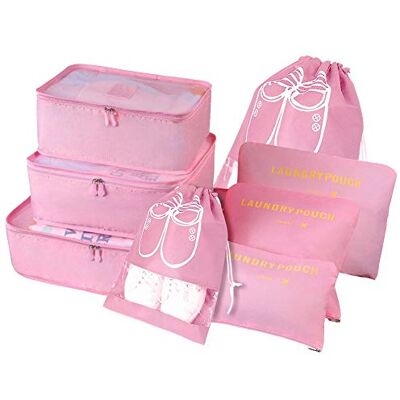 Vicloon Organiseur de valises 8 en 1 imperméable pour bagages, sacs, vêtements, vêtements Vicloon Organiseur de valises 8 en 1 imperméable pour bagages, sacs, vêtements, vêtements