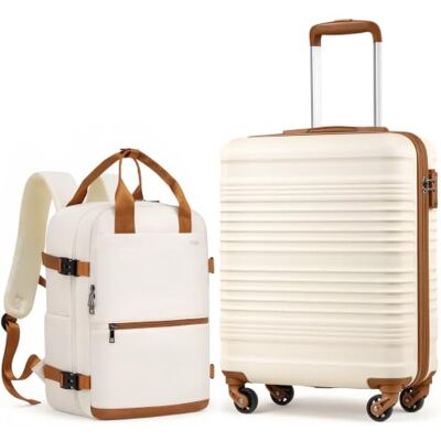 Coolife EasyJet Valise Cabine 55x40x20 et Ryanair Bagage Cabine 40x30x20 PC ABS Rigide, Serrure TSA, 4 doubles roulettes – Idéal pour priority boarding, voyages en famille & week-ends Coolife EasyJet Valise Cabine 55x40x20 et Ryanair Bagage Cabine 40x30x20 PC ABS Rigide, Serrure TSA, 4 doubles roulettes – Idéal pour priority boarding, voyages en famille & week-ends