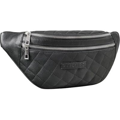 STILORD "Azul" Premium Sac Banane Pour Femmes Et Hommes En Cuir Avec Surpiqûres En Losange Sac Rétro Vintage Pour Les Fêtes Sac Banane Á La Mode En Cuir Véritable Couleur:noir STILORD "Azul" Premium Sac Banane Pour Femmes Et Hommes En Cuir Avec Surpiqûres En Losange Sac Rétro Vintage Pour Les Fêtes Sac Banane Á La Mode En Cuir Véritable Couleur:noir