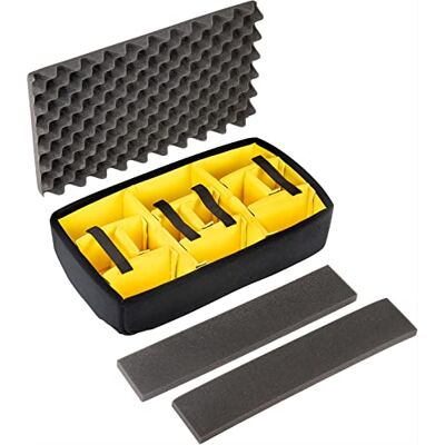 PELI 1535AIRDS Kit de séparateurs rembourrés, Accessoire de la Valise Air Originale, Compatible avec : Air 1535, Couleur : Noir/Jaune PELI 1535AIRDS Kit de séparateurs rembourrés, Accessoire de la Valise Air Originale, Compatible avec : Air 1535, Couleur : Noir/Jaune
