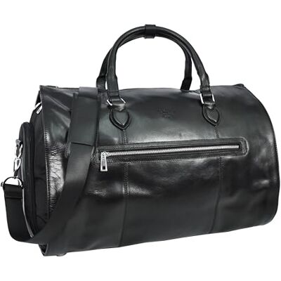 A1 FASHION GOODS Sac fourre-tout 2 en 1 en cuir véritable AL49, Noir , L, Classique A1 FASHION GOODS Sac fourre-tout 2 en 1 en cuir véritable AL49, Noir , L, Classique