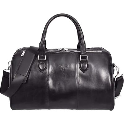 House Of Leather Sac fourre-tout de voyage en cuir véritable Cornwall Taille cabine, Noir , M, Sac de voyage House Of Leather Sac fourre-tout de voyage en cuir véritable Cornwall Taille cabine, Noir , M, Sac de voyage