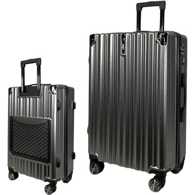 SiGN Valise de voyage rigide à roulettes en ABS Valise de voyage à 360° Double roulettes Serrure à combinaison De moderne Bagage à main Moyen et grand, anthracite, Mittlerer Koffer SiGN Valise de voyage rigide à roulettes en ABS Valise de voyage à 360° Double roulettes Serrure à combinaison De moderne Bagage à main Moyen et grand, anthracite, Mittlerer Koffer
