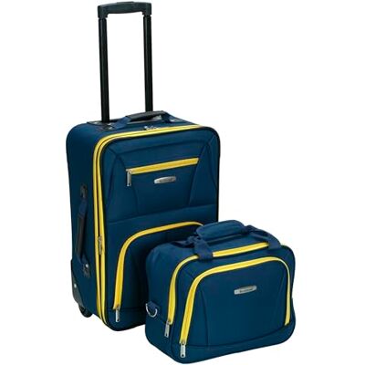 Rockland Ensemble de bagages tendance Softside, bleu marine, Taille unique, Fashion Softside Ensemble de bagages vertical extensible Rockland Ensemble de bagages tendance Softside, bleu marine, Taille unique, Fashion Softside Ensemble de bagages vertical extensible