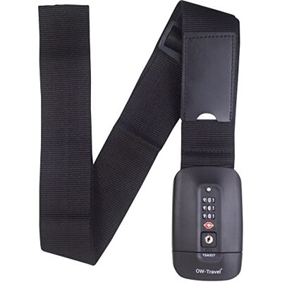 OW-Travel Sangle Valise Voyage avec Code TSA,Ceinture Valise avec Etiquette Sangle Valise TSA facile à repérer avec étiquette, sangle bagage valise voyage sécurité pour valises et accessoires avion OW-Travel Sangle Valise Voyage avec Code TSA,Ceinture Valise avec Etiquette Sangle Valise TSA facile à repérer avec étiquette, sangle bagage valise voyage sécurité pour valises et accessoires avion