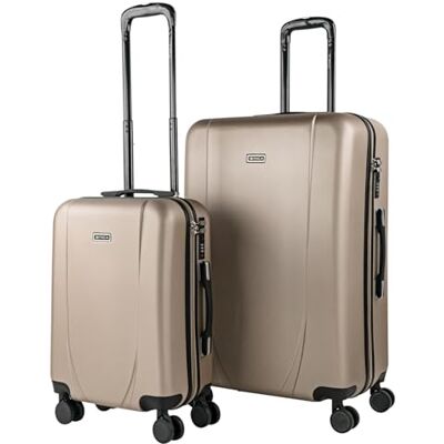 ITACA Valises. Lot de Valise Rigides 4 Roulettes Valise Grande Taille, Valise soute Avion, Bagages pour Voyages.Ensemble Valise Voyage. Verrouillage à Combinaison, Champagne ITACA Valises. Lot de Valise Rigides 4 Roulettes Valise Grande Taille, Valise soute Avion, Bagages pour Voyages.Ensemble Valise Voyage. Verrouillage à Combinaison, Champagne