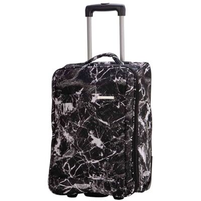 A1 FASHION GOODS Valise à roulettes souple et légère Motif imprimé Brex, Marbre noir, S, Valise A1 FASHION GOODS Valise à roulettes souple et légère Motif imprimé Brex, Marbre noir, S, Valise
