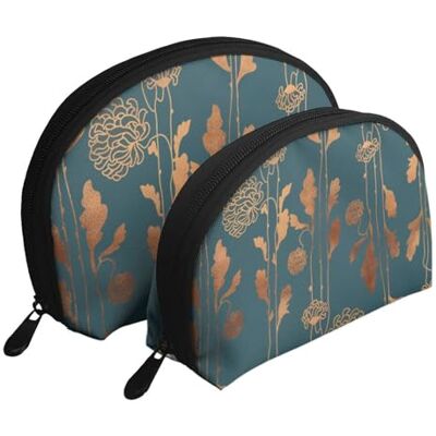 KEDDJI Lot de 2 trousses de maquillage Art déco en cuivre avec motif coquillage pour femme Petit porte-monnaie Trousse de toilette, comme sur l'image, One Size, Pochette à monnaie KEDDJI Lot de 2 trousses de maquillage Art déco en cuivre avec motif coquillage pour femme Petit porte-monnaie Trousse de toilette, comme sur l'image, One Size, Pochette à monnaie