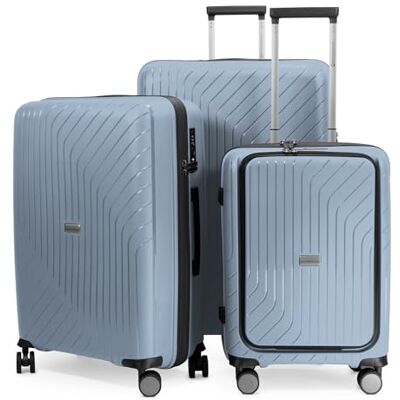 Hauptstadtkoffer TXL Set de Valises 3 Pièces S M L, Valises Rigides avec Serrure TSA, Set Trolley 4 Roues, Valise Cabine 55 cm avec Compartiment Ordinateur, Iceblue Hauptstadtkoffer TXL Set de Valises 3 Pièces S M L, Valises Rigides avec Serrure TSA, Set Trolley 4 Roues, Valise Cabine 55 cm avec Compartiment Ordinateur, Iceblue
