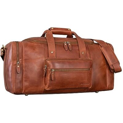 STILORD "Journey" Sac de Voyage en Cuir Bagage à Main Grande Capacité Sac de Sport Homme Sac Weekend Sac à Main Femme Vintage Couleur:andorra marron STILORD "Journey" Sac de Voyage en Cuir Bagage à Main Grande Capacité Sac de Sport Homme Sac Weekend Sac à Main Femme Vintage Couleur:andorra marron