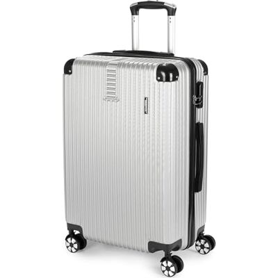 BRUBAKER Valise de Voyage à Roulettes London Valise à Roulettes avec Serrure à Chiffre, 4 Roues et Poignées Confortables Valise ABS 43 x 66,5 x 26 cm Valise Dure Trolley (L Argenté) BRUBAKER Valise de Voyage à Roulettes London Valise à Roulettes avec Serrure à Chiffre, 4 Roues et Poignées Confortables Valise ABS 43 x 66,5 x 26 cm Valise Dure Trolley (L Argenté)