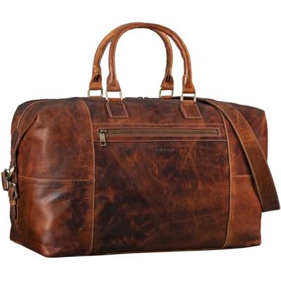 STILORD "Rover" Sac Weekend Cuir Vintage pour Homme Femme Bagage à Main XL avec Bandoulière pour Sport Vacances Système pour Trolley Couleur:prestige marron STILORD "Rover" Sac Weekend Cuir Vintage pour Homme Femme Bagage à Main XL avec Bandoulière pour Sport Vacances Système pour Trolley Couleur:prestige marron
