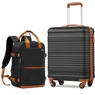 Coolife EasyJet Valise Cabine 55x40x20 et Ryanair Bagage Cabine 40x30x20 PC ABS Rigide, Serrure TSA, 4 doubles roulettes – Idéal pour priority boarding, voyages en famille & week-ends Coolife EasyJet Valise Cabine 55x40x20 et Ryanair Bagage Cabine 40x30x20 PC ABS Rigide, Serrure TSA, 4 doubles roulettes – Idéal pour priority boarding, voyages en famille & week-ends