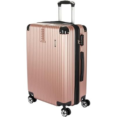BRUBAKER Valise de voyage London Valise à roulettes rigide avec serrure à combinaison, 4 roues et poignées confortables Valise à roulettes en ABS à coque rigide Robuste et légère, rose-gold, L BRUBAKER Valise de voyage London Valise à roulettes rigide avec serrure à combinaison, 4 roues et poignées confortables Valise à roulettes en ABS à coque rigide Robuste et légère, rose-gold, L