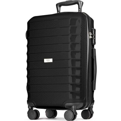 POSH Valise Rigide XL en polypropylène Grande Bagage 4,0kg avec Finition Carbone Trolley Robuste à 4 Doubles Roues Volume 95 litres, Anti-Rayures 75 cm POSH Valise Rigide XL en polypropylène Grande Bagage 4,0kg avec Finition Carbone Trolley Robuste à 4 Doubles Roues Volume 95 litres, Anti-Rayures 75 cm