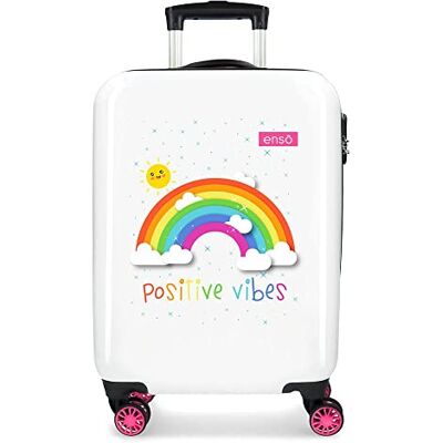 Enso Valise Arcoiris Positive, Blanc, 38x55x20 cms, Valise Trolley Cabine Enso Valise Arcoiris Positive, Blanc, 38x55x20 cms, Valise Trolley Cabine