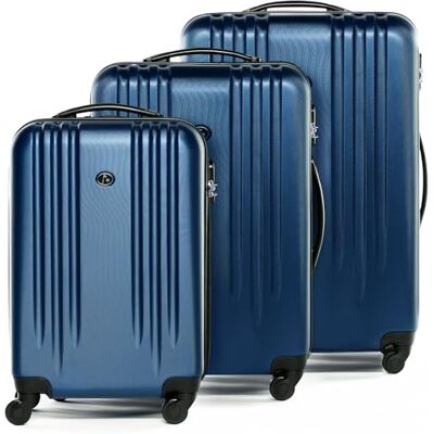 FERGÉ Set valises Trolley Marseille Bagages Rigide 4 Roues 360 degrés Valises Voyage léger Vacances, Bleu Roi, Ensemble 3 pièces, Set de bagages FERGÉ Set valises Trolley Marseille Bagages Rigide 4 Roues 360 degrés Valises Voyage léger Vacances, Bleu Roi, Ensemble 3 pièces, Set de bagages
