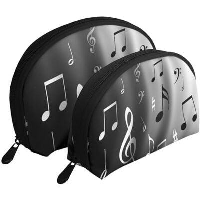 KEDDJI Lot de 2 trousses de maquillage avec motif notes de musique, coquillage pour femmes, petit porte-monnaie, trousse de toilette, trousse de maquillage, comme sur l'image, One Size, Pochette à monnaie KEDDJI Lot de 2 trousses de maquillage avec motif notes de musique, coquillage pour femmes, petit porte-monnaie, trousse de toilette, trousse de maquillage, comme sur l'image, One Size, Pochette à monnaie