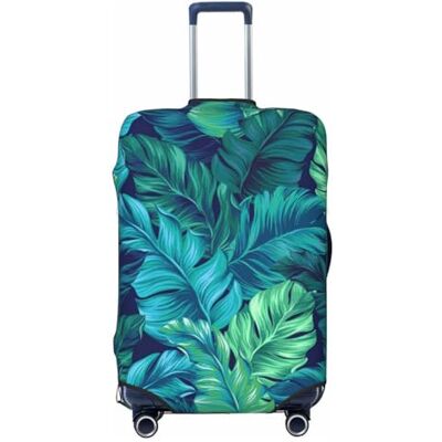 COMAAM Housse de protection élastique pour coffre à bagages de 45,7 à 81,3 cm, Feuilles de palmier tropicales., Small COMAAM Housse de protection élastique pour coffre à bagages de 45,7 à 81,3 cm, Feuilles de palmier tropicales., Small