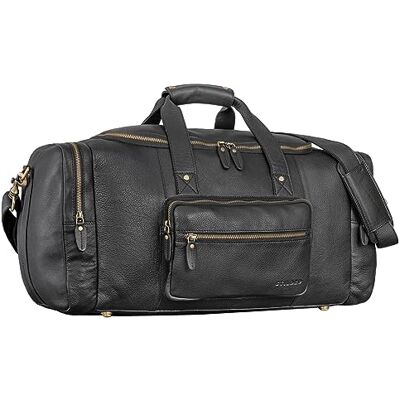 STILORD "Journey" Sac de Voyage en Cuir Bagage à Main Grande Capacité Sac de Sport Homme Sac Weekend Sac à Main Femme Vintage Couleur:noir STILORD "Journey" Sac de Voyage en Cuir Bagage à Main Grande Capacité Sac de Sport Homme Sac Weekend Sac à Main Femme Vintage Couleur:noir
