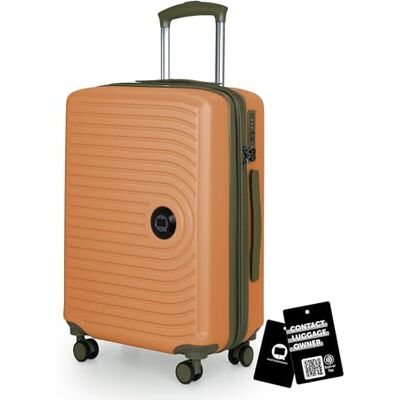 Hauptstadtkoffer Mitte Valise cabine extensible 55 x 40 x 23 cm, bagage cabine avion, serrure TSA, 4 roulettes doubles, valise rigide, trolley, 55 L + étiquette bagage numérique, Abricot Hauptstadtkoffer Mitte Valise cabine extensible 55 x 40 x 23 cm, bagage cabine avion, serrure TSA, 4 roulettes doubles, valise rigide, trolley, 55 L + étiquette bagage numérique, Abricot