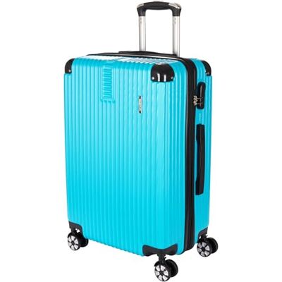 BRUBAKER Travel Case London Valise rigide à roulettes avec serrure à combinaison, 4 roues et poignées confortables Valise à roulettes en ABS Durable et légère, bleu clair, L (16.9 x 26.2 x 10.2 BRUBAKER Travel Case London Valise rigide à roulettes avec serrure à combinaison, 4 roues et poignées confortables Valise à roulettes en ABS Durable et légère, bleu clair, L (16.9 x 26.2 x 10.2