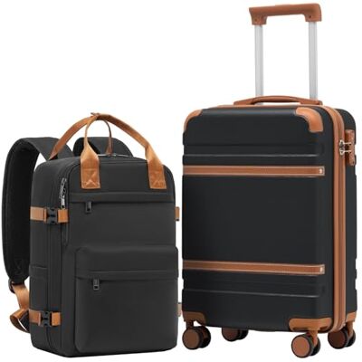 Coolife Ryanair Valise Cabine 55x35x20 et EasyJet Bagage Cabine 40x30x20 PC ABS Rigide, Serrure TSA, 4 doubles roulettes – Idéal pour week-ends, voyages en famille & city-trips Coolife Ryanair Valise Cabine 55x35x20 et EasyJet Bagage Cabine 40x30x20 PC ABS Rigide, Serrure TSA, 4 doubles roulettes – Idéal pour week-ends, voyages en famille & city-trips